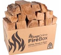 20kg Kiln Dried Birch Hardwood Logs for Wood Burner & Log Burner, Fire Pit | Lights instantly with a bright flame and lovely aroma. DEFRA Ready to Burn, under 20% moisture. For fire pits & open fires.