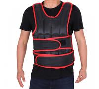 20kg Metal Sand Weight Adjustable Unisex Trainer Vest Black/Red - HOMCOM | TJ Hughes Black