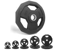 (20Kg) Olympic Rubber Barbell Weight Plates Tri Grip TnP