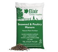 (20kg, Polythene Bag) Natural & Organic Seaweed & Chicken Poultry Manure Mix Plant Fertiliser Pellets