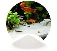 20kg White Aquarium Sand Silica 0,5-1mm + 3kg Wood Stones - Decoration Set