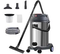 20Kpa Industrial Wet Dry Vacuum 1500W 1960W Power IPX8 Waterproof HEPA Filter Suction for Pond Pool Cleaning Heavy Duty Debris Removal with 4 Nozzles and Long Hose
