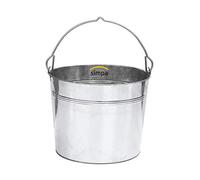 20L 20 Litre Heavy Duty Galvanised Metal Bucket Pail with Handle (Single Bucket) Suitable for Indoor or Outdoor Use.