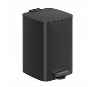 Trash Can, 8-Gallon Trash Bin, Stainless Steel Kitchen Garbage Can, Ink Black / 5.2-Gallon (20 L)