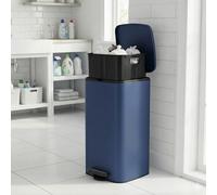20L/30L Trash Bin Stainless Steel Kitchen Garbage Can, Midnight Blue / 8-Gallon (30 L)