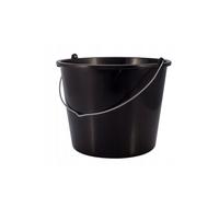 Plastic Bucket Black Heavy Duty Standard Builders Equestrian Plastic Storage Bucket With Strong Handle & Spout for Food Storage, Garden, Cleaning, Kitchen- Versatile - Colourful - Black 20L (5)