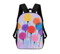 20l Abstract Floral Watercolor Laptop Backpack Adults 17" Lightweight Carry on Backpack for Travel Flight Waterproof Casual Daypack Work Bussiness Computer Bag for Office Commute Outdoor Sports