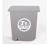 20L Airtight Pet Food Storage Bin With Rolling Wheels And Flip-Top Locking System