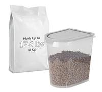 20L Airtight Pet Food Storage Containers Plastic Animals Pets Dog Cat Birds 8Kg Grey
