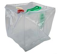 20l Bag Water Foldable Hydration Camping Hiking with Reusable PVC for Carrier - Double Handles Hanging Buckle Wide Mouth Opening Carryable Outdoor Water Container(15L)