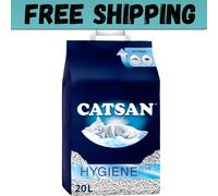 20L Catsan Hygiene Non Clumping Cat Litter 20 Litres Odour Control Kitten Litter
