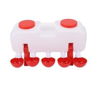 20L Chicken Water Feeder, Semi Automatic Poultry Waterer Large Capacity Chicken Water Dispenser with 10 Drinking Cups for Ducks Baby Chicks Turkeys
