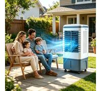 20L Evaporative Air Cooler with Remote Control,Water Tank,3-in-1 Evaporative Cooling Fan with 3 Speeds, 3 Wind Modes, 120° Oscillation, Portable Room Cooler