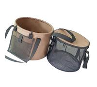 20L Large Capacity Camping Bucket Foldable Design Outdoor Storage Water Container Wash Basin With Side Net Pocket Foldable Storage Bucket For Outdoor