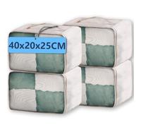 20L Large Packing Cubes 4 PCS, 40x25x20CM Same Size Suitcase Organiser Bags 4-Piece, 20L Travel Bags Organiser 4 Pack (4×20L Beige)