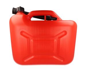 20L Litre Red Fuel Canister Plastic Lawnmower Jerry Can Flexible Spout