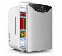 20L Mini Fridge, Portable Car Fridge Cooler And Warmer, 12V DC And 220-240V AC, Three-Core Cooling System, Gold