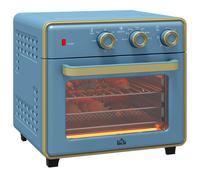 20L Mini Oven with Adjustable Temperature, 60 Min Time 1400W, Blue HOMCOM Blue One Size