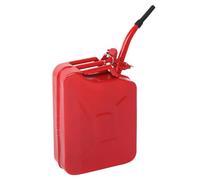 20L Petrol Can - Jerry Can with Spout, Durable Metal Fuel Tank, Fuel Oil Storage Can, Portable and Leak-Proof, Ideal for Car, Truck, Motorcycle Off Road Emergency (0.6mm Army Red)