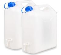 20L Plastic Water Storage Container Tank Bottle Can Liquid Carrier Drum with Pouring Spout Tap Drinking Store (2)