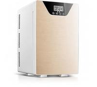 20L Portable Mini Fridge, Car Refrigerator Cooler Warmer With Three-Core Cooling System For Skincare, Cosmetics And Food (Gold)