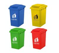 20L Recycling Bin Dustbin Rubbish 20 Liter Flat Lid Waste Trash | Foot Pedal Bin Home Bedroom Bathroom Kitchen | Indoor Outdoor Rubbish and Waste Bin (All 4 Colors)