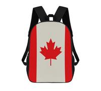 20l Retro Canada Flag Pattern Laptop Backpack Adults 17" Lightweight Carry on Backpack for Travel Flight Waterproof Casual Daypack Work Bussiness Computer Bag for Office Commute Outdoor Sports