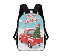 20l Retro Pickup And Christmas Tree Laptop Backpack Adults 17" Lightweight Carry on Backpack for Travel Flight Waterproof Casual Daypack Work Bussiness Computer Bag for Office Commute Outdoor Sports