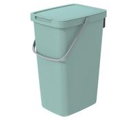 Keden Systema Q Sorting Waste Bin 20L Recycling Bin Separation Segregation Lidded with Handle Hanging Dustbin Garbage Can Slim Plastic Metal (Green)