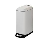 20L Stainless Steel Pedal Trash Can - Large Capacity Narrow Waste Bin for Kitchen, Living Room, Bathroom - Stylish White Design for Home Use