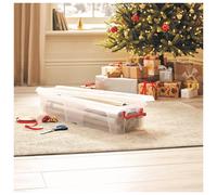 Strata Clear Wrapping Paper Storage Box, Clear