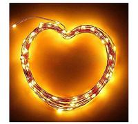 20Lights Garden Fairy String Lights, Warm Copper Wire Pathway Lights, Solar Powered LED Lights for Yard Outdoor, Christmas Tree, Courtyard Wall Fence Balcony Garden Ornaments Decor (2m, Yellow)