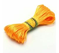 20M 1.5mm Satin Nylon Trim Cord, Rattail Cord Chinese Knot-Gold Yellow-1.5mm W x 20m L