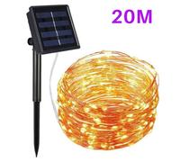 (20M 200LED, Warm White) 300LED Solar String Lights Waterproof 10-30M Copper Wire Fairy Outdoor Garden
