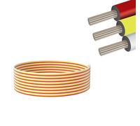 20M 3-pin 22AWG Wire Cord for COB SMD 2835 5050 5V 12v 24v Tape Lights Extension65.6ft/Extension Cable(Red,Yellow,White)