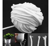20M 4mm Self Watering Wick Cord Plant DIY Hydroponic Wicking Self-Watering Planter Pot Seedling Waterer Capillary Rope Watering Device System Potted Plant Sitter Auto Drip