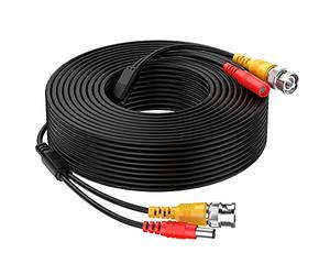 20M / 65FT CCTV Extension Cable - 2-in-1 BNC Video & Power Lead - CCTV Camera Cable for Home Security Systems - BNC Extension Cable for Power Connection