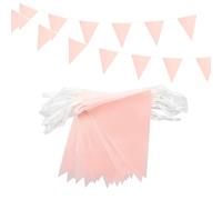 20M/66ft Pink Bunting Banner, 52pcs Fabric Triangle Banners for Indoor Outdoor Birthday Baby Shower Wedding Garden Home Party Decorations