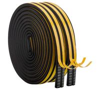 20m / 66FT Sealing Tape for Doors, Door Seal Doors Windows Self Adhesive Rubber Foam Seal Strip Sound Insulation Weatherstrip Sealing Tape Self Adhesive