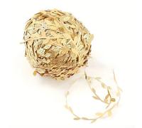 20m Artificial Simulation Rattan Vine for Wedding and Event Decoration, Flexible PVC Material to Create Garlands, Centerpieces, and Table Draping (Gold)