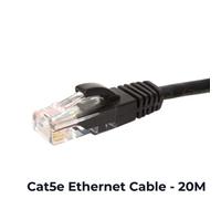 20M Cat5E Ethernet Network Cable Internet Broadband Utp Patch Lead Lot - Black