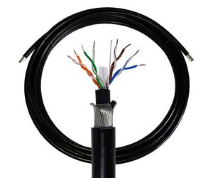 20m CAT6 SWA Steel Armoured UTP Cable Direct Burial Outdoor HDPE 23 AWG Copper