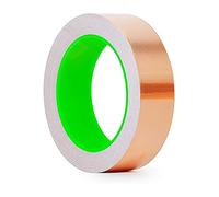 20M Copper Foil Tape Snail Slug Repellent Tape, 25mm Wide Self Adhesive Dual Conductive Slug Barrier Copper Tape for Guitar EMI Shielding, Soldering, Electrical Repair,Stained Glass & Plant Protection
