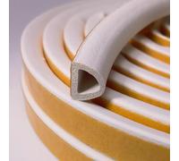 20M Draught Excluder Tape for Doors Windows, Self-Adhesive Weather Stripping Anti-Collision Rubber Foam Sealing Tape, Rubber Sound Insulation Draught Stopper