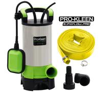 Pro-Kleen Submersible Water Pump 1100W Electric, 18000L/H, Heavy Duty 20m Layflat Hose for Clean or Dirty Water, Float Switch, 10M Power Cable - Floods, Pools, Gardens, Ponds, Hot Tubs
