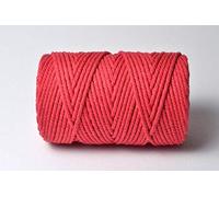 20m - Everlasto Chunky Solid Beautiful Baker's Cotton Craft Twine 4mm Approx - Beefeater Red
