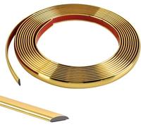 20M Gold Flexible Moulding Trim,Self-Adhesive Decorative Edging Strip for Tile,Wall,Mirror, Ceiling,Floor,Panel,Cabinet,Peel and Stick PVC Mirrior Frame Trim,12MM