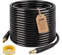 20M High Pressure Washer Replacement Hose for Karcher K Series K2 - K7 | High-Pressure Reinforced Hose with Quick Click Plug Connector,Jet Wash Pipe Cleaning Car Road Garden
