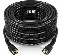 20M Kink Resistant M22 Jet Wash Extension Hose with Brass Thread Fitting, 2610 PSI High Pressure Washer Hose,M22-14mm Female Power Washer Replacement Hose for Most Brands