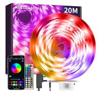 20M Led Strip Lights Music Sync Bluetooth Color Changing Flexible RGB LED Light Strips with Smart App Control Remote, Led Lights for Bedroom Room Lighting Flexible Rope Light Home Party Decoration